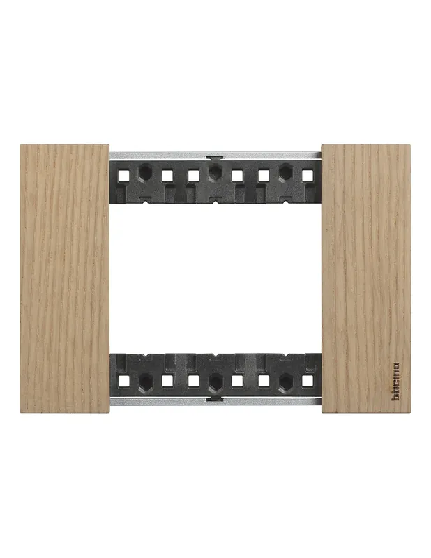 Promozione Placca 3 moduli living now rovere materiale legno