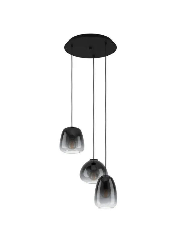Più Venduto Lampadario a sospensione moderno design nero a 3 luci GL1650