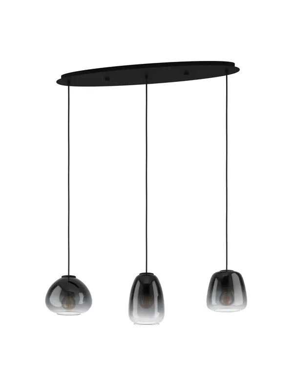Offerta Lampadario a sospensione moderno design nero a 3 luci GL1649