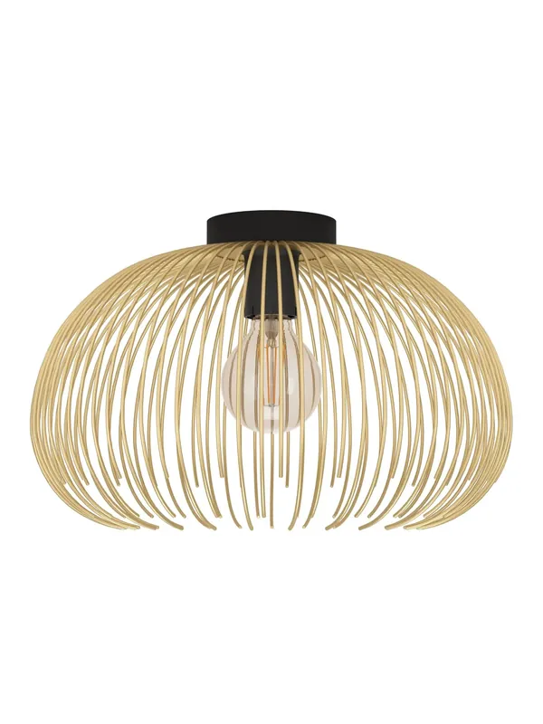 Plafoniera moderna design nero e oro 1 luce GL1648 Occasione Imperdibile