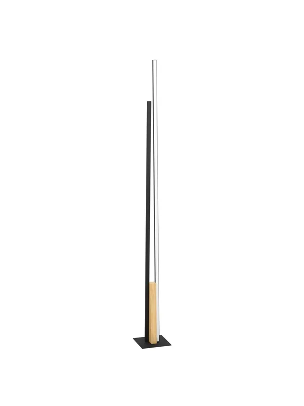 Affare Piantana moderna a led design nero e legno chiaro GL1647