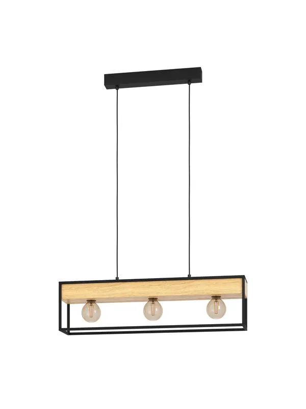 Must-Have Lampadario a sospensione moderno in legno chiaro a 3 luci GL1642