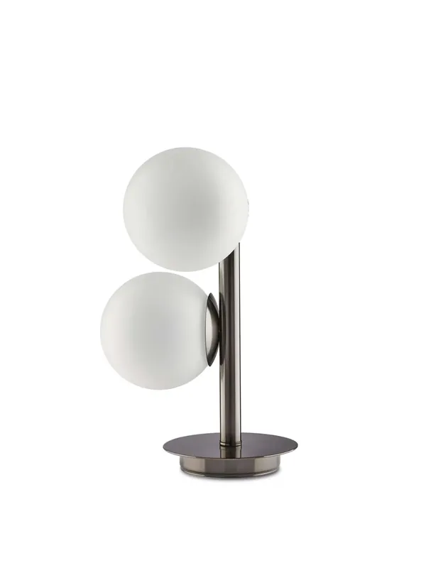Occasione Imperdibile Lume moderno nichel nero con sfere bianche 2 luci luxury lgt 077