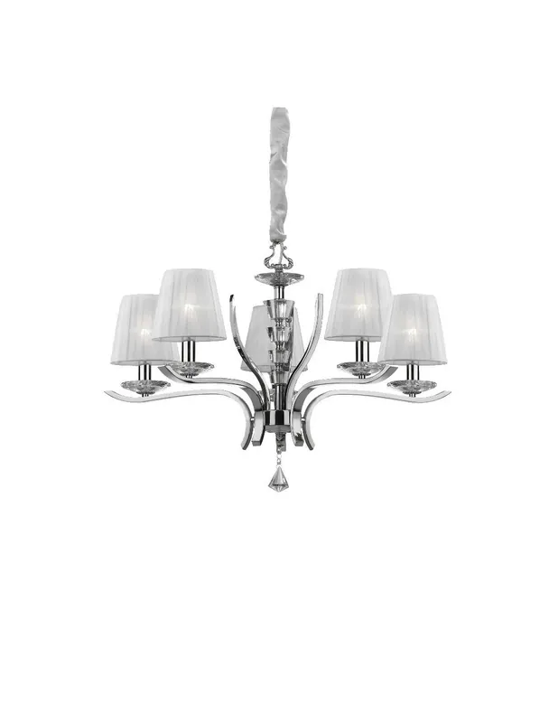 Prezzo Scontato Ideal Lux Pegaso SP5 lampadario a sospensione classico per salotto E14 40W