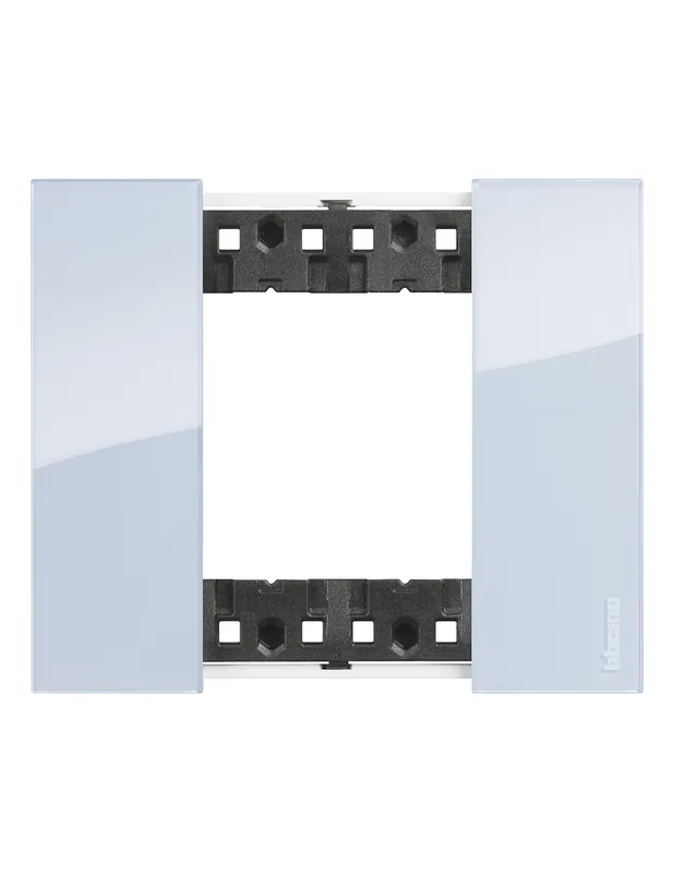 Placca 2 moduli living now sky materiale plastica bimaterica Occasione Imperdibile