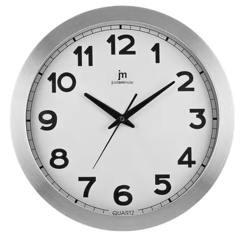 Ultimissimo Modello Orologio da parete Lowell 00710 movimento continuo e silenzioso, diametro 25 cm, colore Argento
