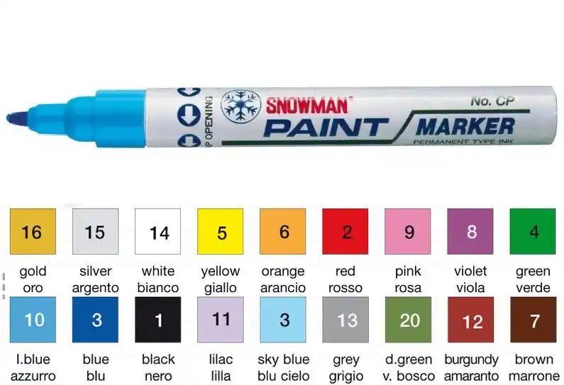 Pennarello indelebile marcatore e per ritocco Paint Marker Snowman - BLU CIELO Affare