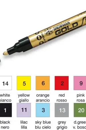Super Prezzo Pennarello indelebile marcatore e per ritocco Paint Marker Snowman - ORO