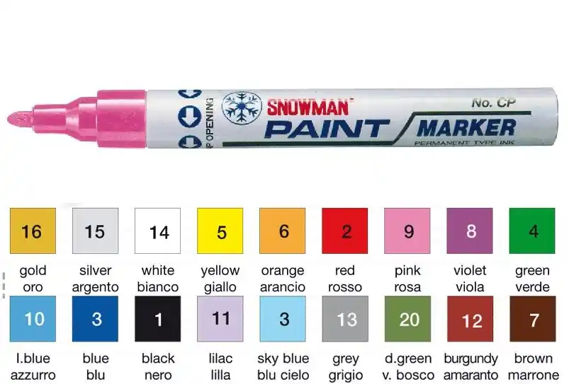 Di Tendenza Pennarello indelebile marcatore e per ritocco Paint Marker Snowman - LILLA