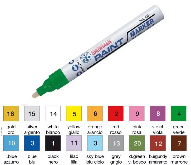 Offerta Lampo Pennarello indelebile marcatore e per ritocco Paint Marker Snowman - VERDE BOSCO