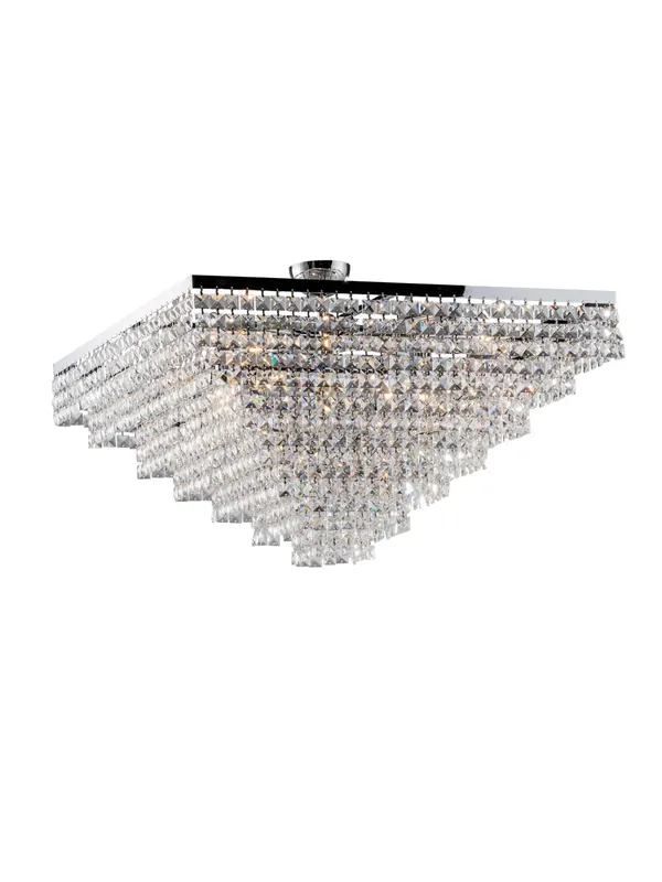 Plafoniera moderna in cristallo 6 luci luxury lgt 034 design swarovsky Esclusivo