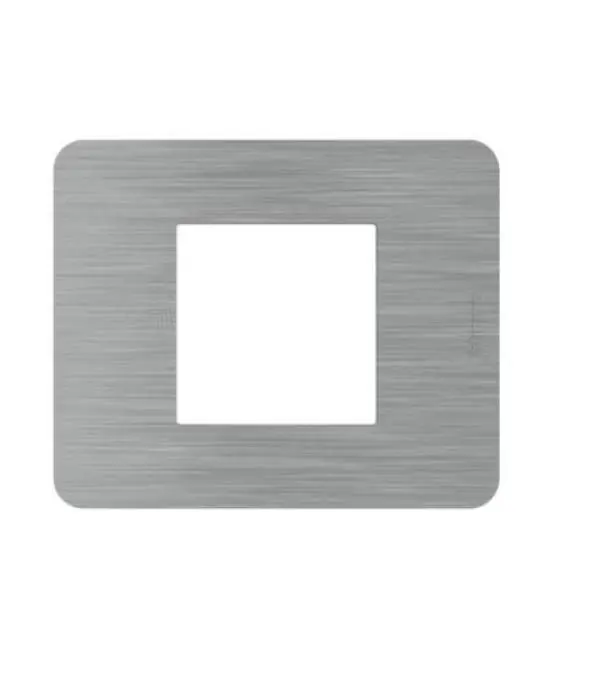 Sconto Placca Bticino MatixGo 2 moduli acciaio - JA4802ES