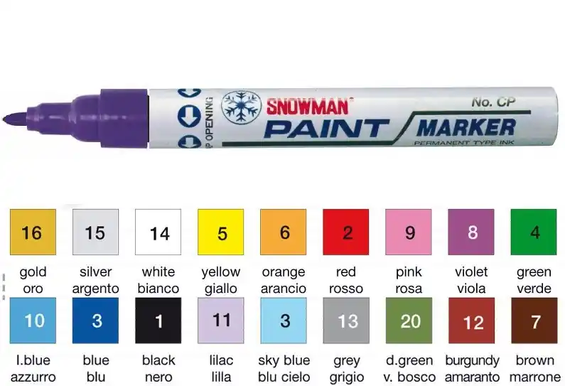 Prezzo Di Fabbrica Pennarello indelebile marcatore e per ritocco Paint Marker Snowman - VIOLA