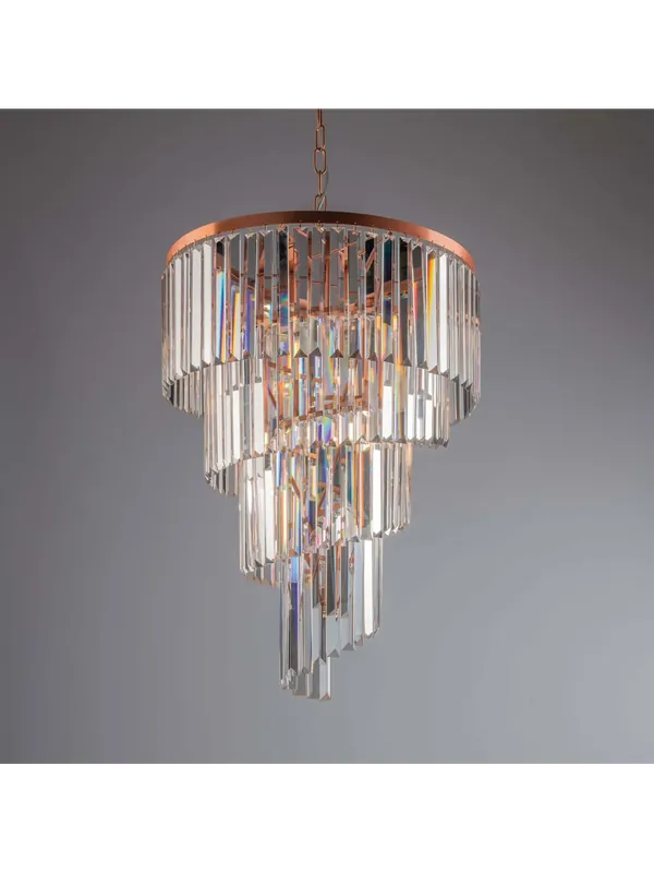 Offerta Del Giorno Lampadario classico spirale in cristallo 6 luci luxury lgt 020 design swarovsky