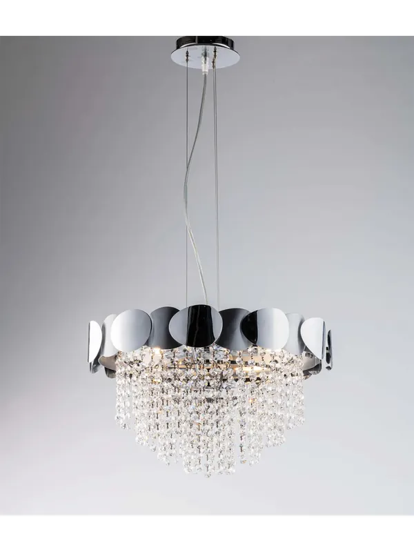 Lampadario moderno lusso in cristallo 6 luci luxury lgt 016 design swarovsky Occasione