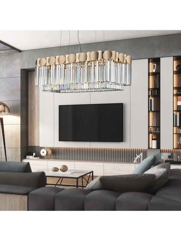 Compra Adesso Lampadario classico ovale in cristallo 6 luci luxury lgt 011 design swarovsky