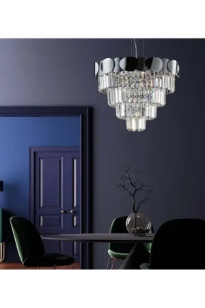 Acquista Ora Lampadario moderno lusso in cristallo 6 luci luxury lgt 010 design swarovsky