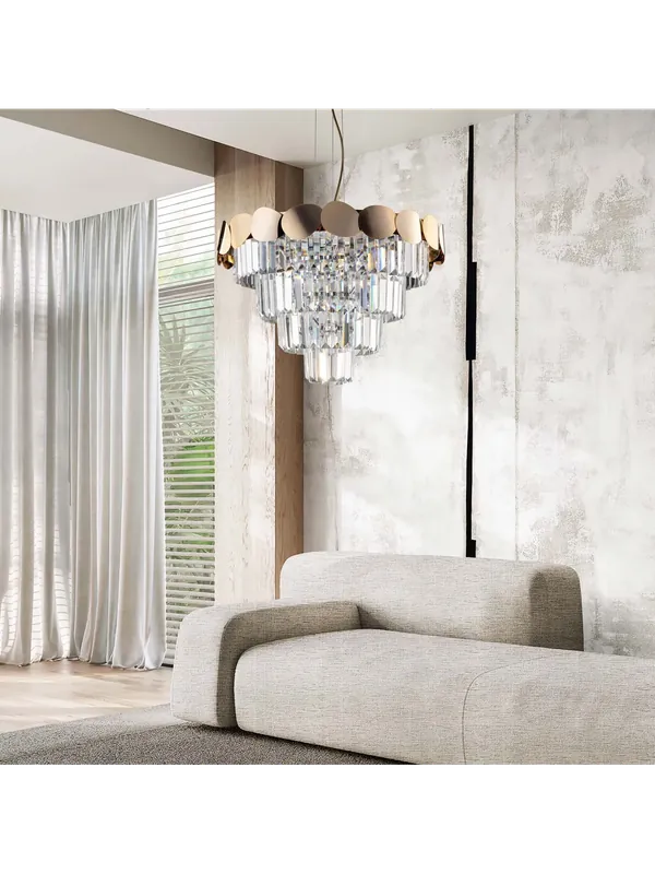 Lampadario classico lusso in cristallo 8 luci luxury lgt 005 design swarovsky Must-Have