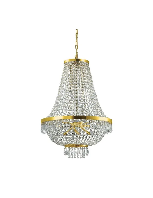 Ideal Lux Caesar SP12 lampadario classico con elementi decorativi in cristallo molato G9 Compra Online