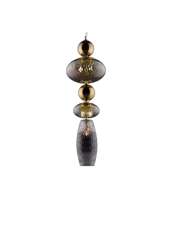 Novità Lampadario sospensione lusso vetro soffiato 5 luci luxury m152 design murano