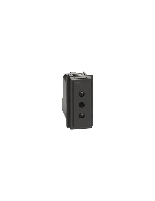 Direttamente Dal Produttore Presa 2p+t 10a 250vac nera 1 modulo