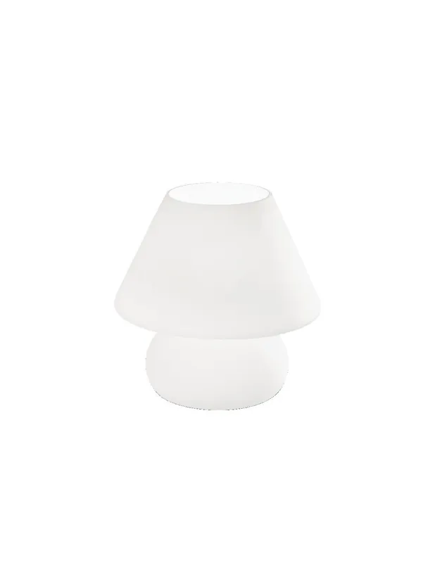 Ideal Lux Prato TL1 Big abat jour da comodino bianca in vetro E27 60W Offerta Limitata