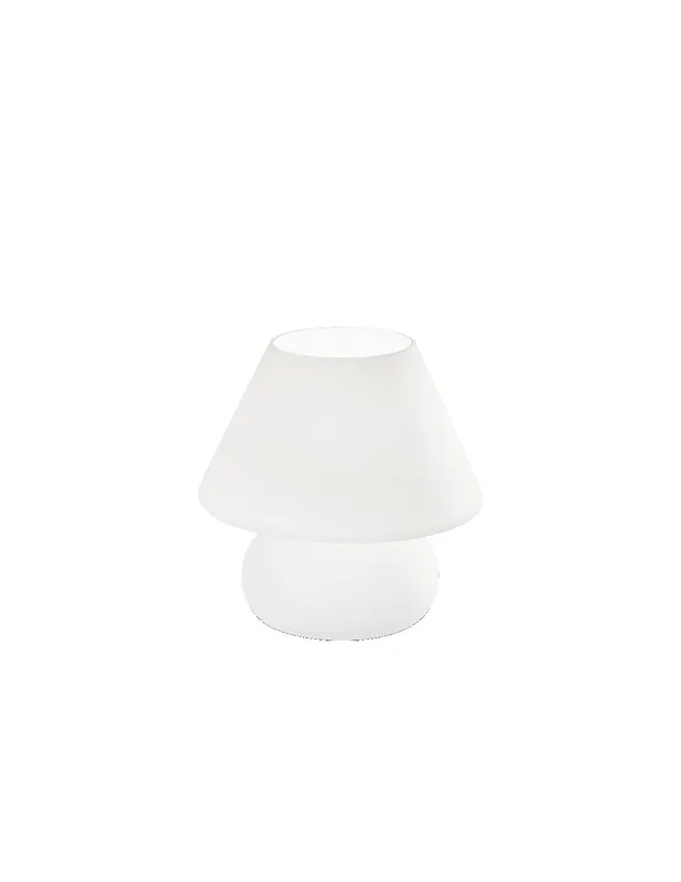 Ideal Lux Prato TL1 Small abat jour da comodino bianca in vetro E14 40W Offerta Limitata