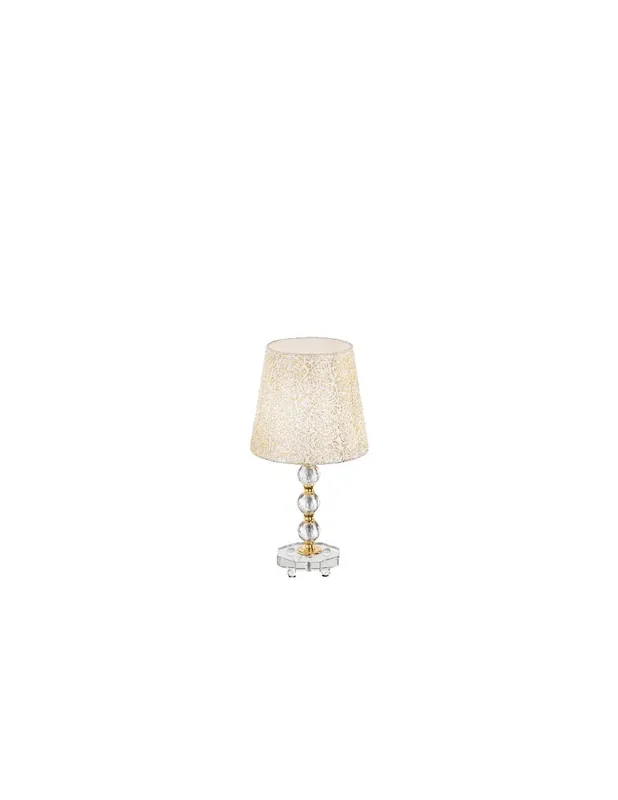 Offerta Speciale Ideal Lux Queen TL1 Medium lampada da tavolo classica in metallo dorato E27 60W