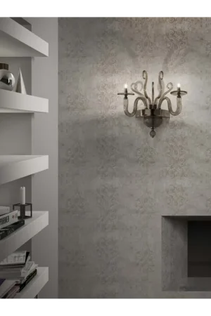 Applique moderno in cristallo fumè a 2 luci luxury m114 swarovsky Offerta