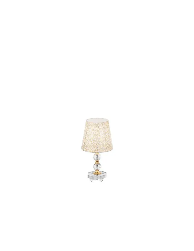 Ideal Lux Queen TL1 Small lampada da comodino classica in metallo dorato E27 60W Più Venduto