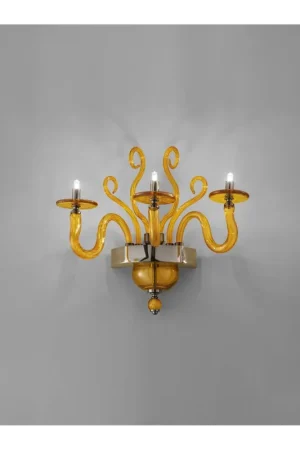 Solo Oggi Applique moderno in cristallo ambra a 3 luci luxury m112 swarovsky
