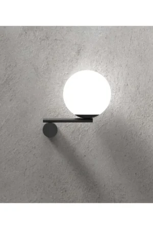 Esclusivo Marchetti Luna R1 Dx lampada da parete in metallo nero oro bianco