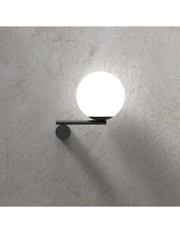Esclusivo Marchetti Luna R1 Dx lampada da parete in metallo nero oro bianco