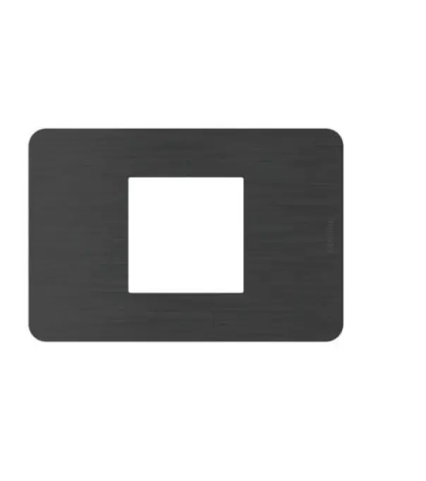Affare Placca Bticino MatixGo 2 moduli centrati nero nichel - JA4819EN