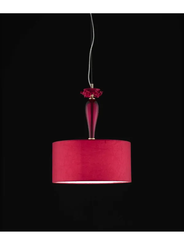 Lampadario a sospensione in porcellana rosso luxury m104 swarovsky Spedito Oggi