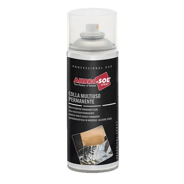 Più Venduto Colla multiuso spray permanente ad elevate prestazioni Ambro-Sol 400 ml
