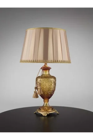 Ultime Pezzi Lume grande classico in vetro murano ambra luxury m138