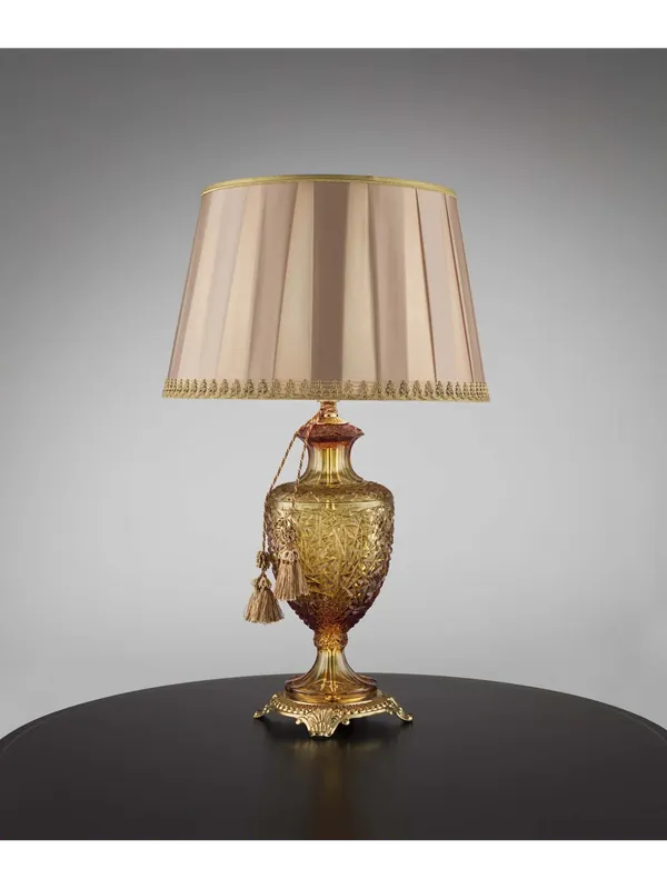 Ultime Pezzi Lume grande classico in vetro murano ambra luxury m138