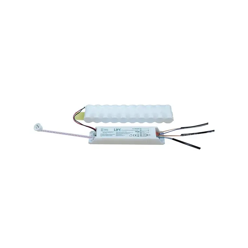 Kit Conversione in Emergenza Luci LED, In 100-277Vac - Out 220Vac, Carico 10-40W (Bat. NI-CD 12V 3Ah) life 41.tec026 Prezzo Basso