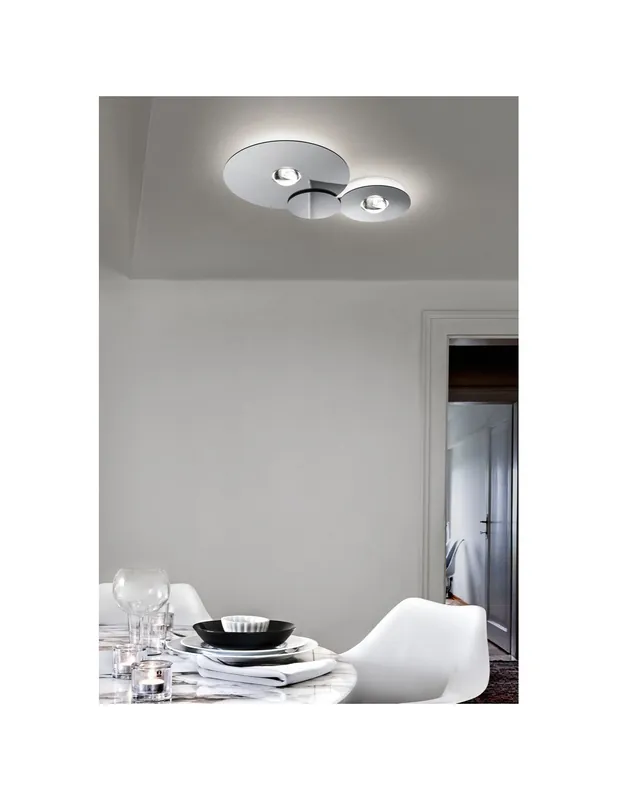 Bugia Double Lodes plafoniera moderna led Esclusivo