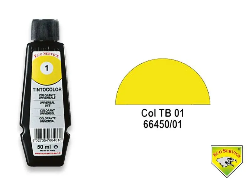 Nuovo Arrivo Colorante universale per idropitture e smalti alchidici 50ml GIALLO-01