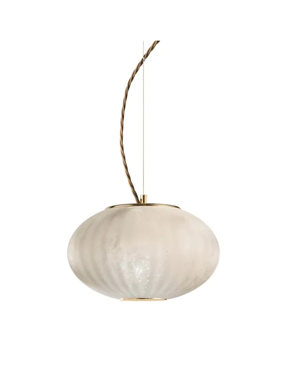 Lampadario a sospensione moderno in vetro murano avorio luxury m129 Acquista Ora