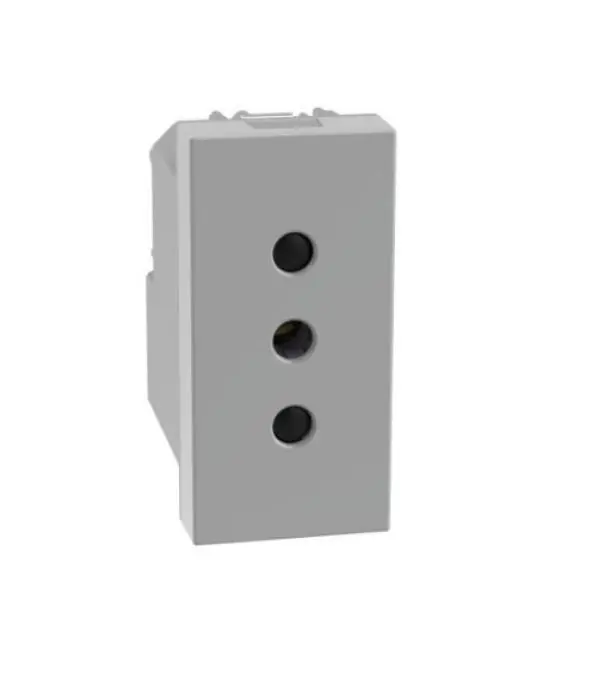 Presa standard italia Bticino MatixGo 2P+T 10A 1 modulo grigio - JG4113 Scelto Dai Clienti