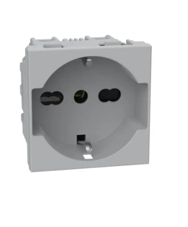 Prezzo Conveniente Presa Bticino MatixGo standard tedesco 2P+T 16A 2 moduli grigio - JG4140A16