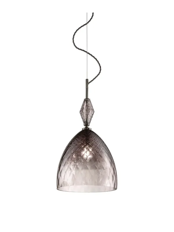 Di Tendenza Lampadario a sospensione in vetro soffiato fumè a 1 luce luxury m123