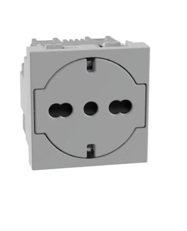 Presa Flat Bticino MatixGo 2P+T 16A 2 moduli grigio - JG4140A16F Esclusivo
