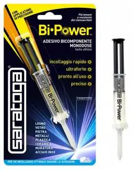 Saldi COLLA ADESIVO BICOMPONENTE MONODOSE BI-POWER MINISIRINGA 3g