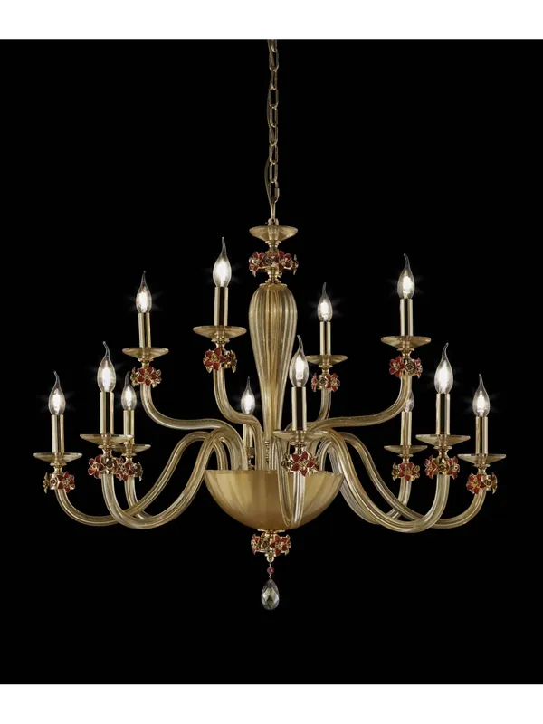 Affare Lampadario classico in cristallo oro a 12 luci luxury m092 swarovsky