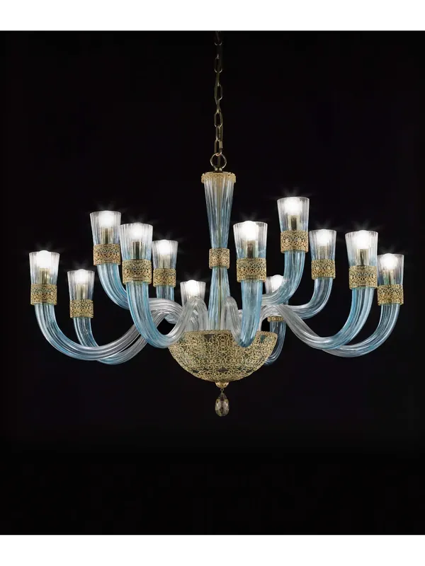 Popolare Lampadario classico in cristallo tiffany a 12 luci luxury m085 swarovsky