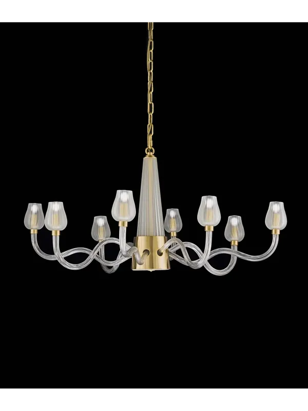 Lampadario moderno in cristallo satinato a 12 luci luxury m083 swarovsky Ultime Pezzi